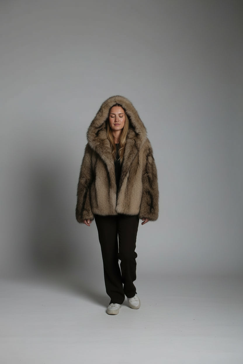 Fake Fur Mantel