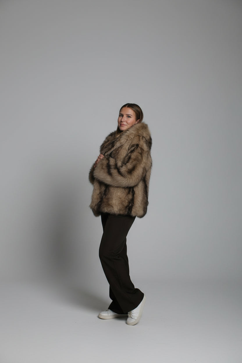 Fake Fur Mantel
