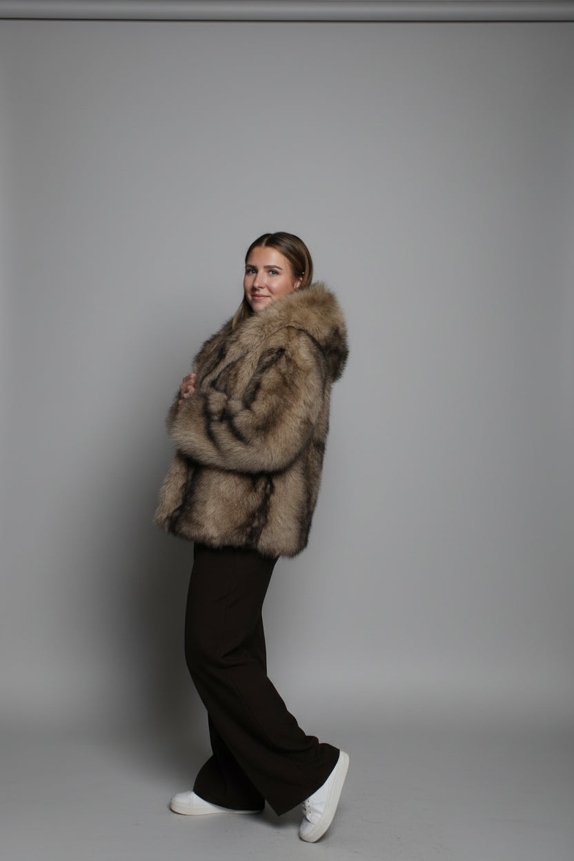 Fake Fur Mantel