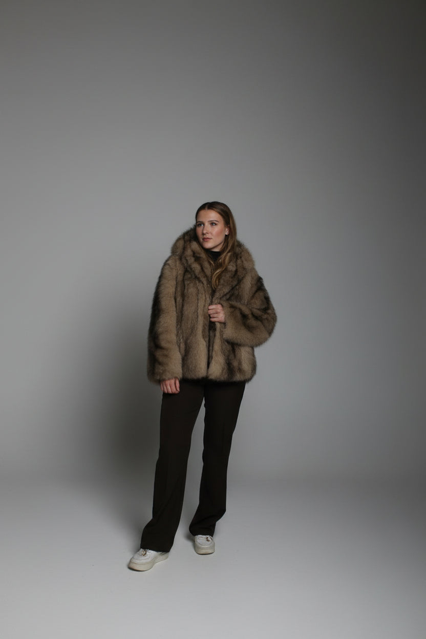 Fake Fur Mantel