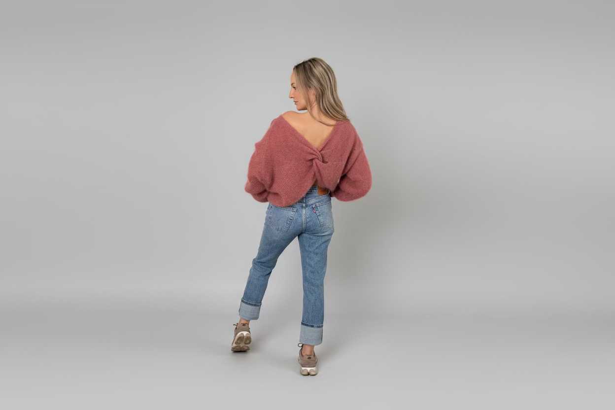 Mohair Schleifen Pullover